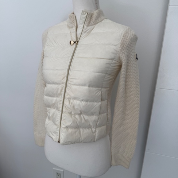 Moncler Girls Off White Puffer Winter Ski Fall Zip Jacket - Picture 3 of 16